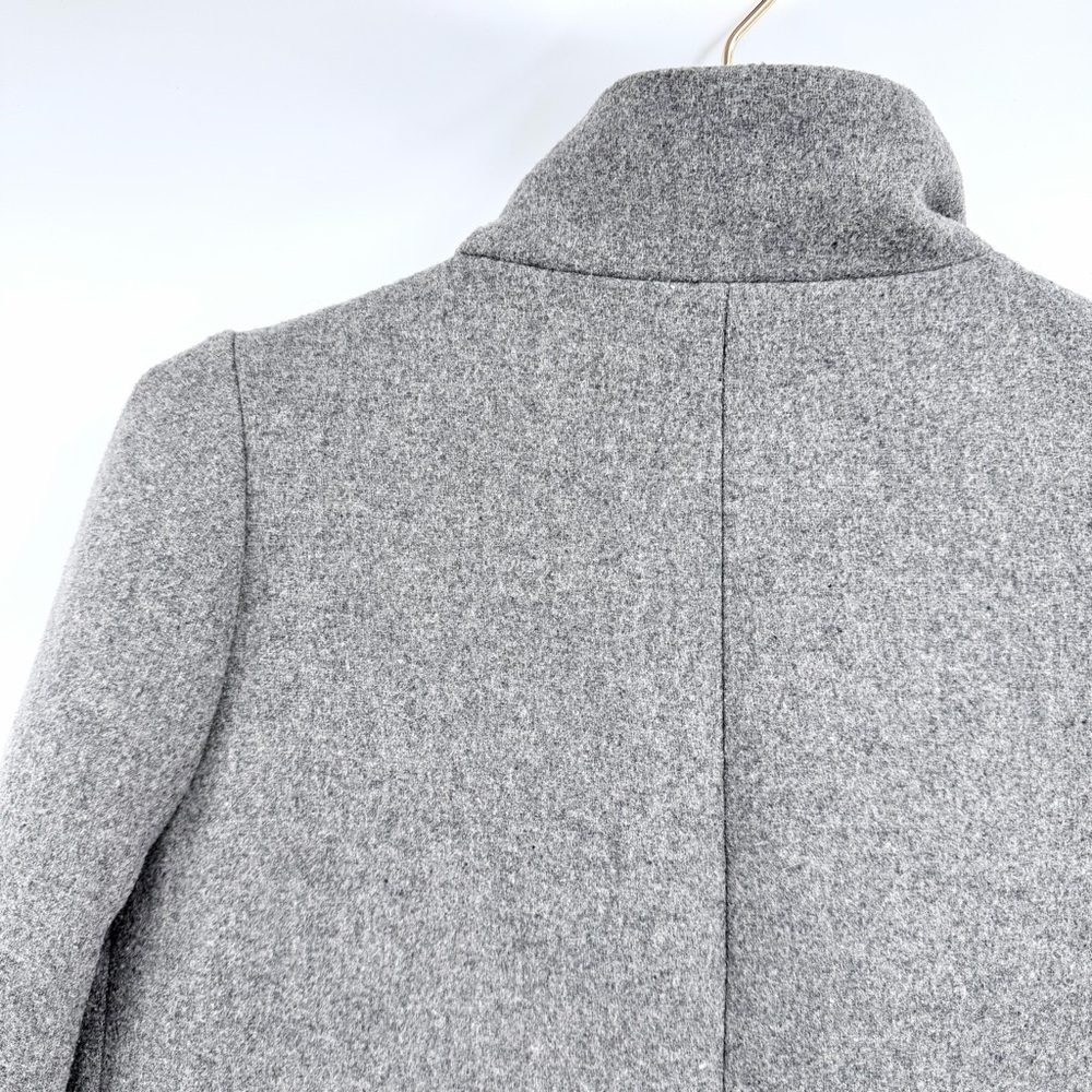 J. CREW Wool Standing Collar Zip City Coat in Heather Gray J6203 - Picture 10 of 11